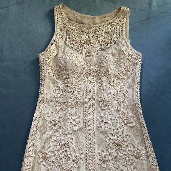 SUE WONG nude cocktail dress Small - Picture 4 of 13